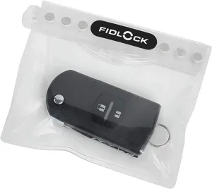 FIDLOCK Hermetic Dry Bag Mini - Flexible Magnetic Self-Sealing Bag for Cellphone | 100% Waterproof and Sand Proof - Practical Size with a Large Opening, with Lanyard included - Transparent