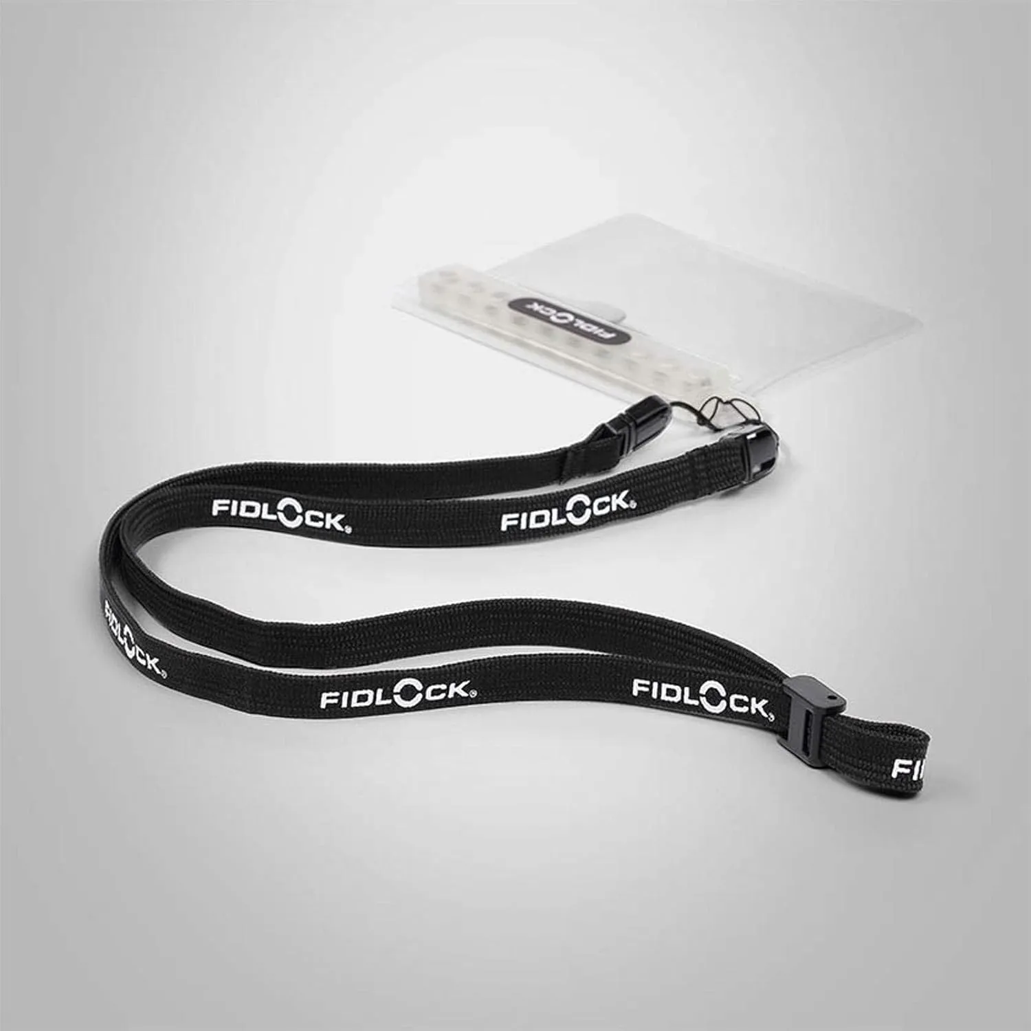 FIDLOCK Hermetic Dry Bag Mini - Flexible Magnetic Self-Sealing Bag for Cellphone | 100% Waterproof and Sand Proof - Practical Size with a Large Opening, with Lanyard included - Transparent