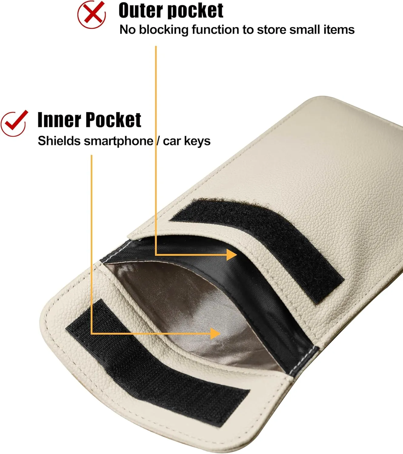 FIREDOG Faraday Bag for Cell Phone, Faraday Key Fob Protector, Faraday Pouch RFID Signal Blocking Pouch for All Phones and Car Keys - Anti-Tracking, Anti-Hacking and Anti Theft Protection (Black)