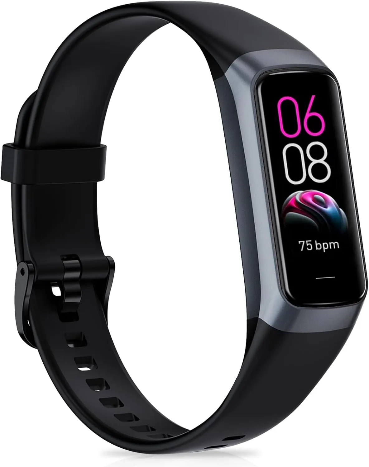 Fitness Tracker with Heart Rate, Blood Pressure, Sleep Tracking, Calorie Tracking, Activity Tracker with 1.1" AMOLED Color Screen, Waterproof Step Tracker for Android iPhones Women Men