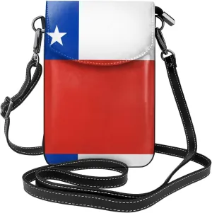 Flag of Chile Roomy Cell Phone Purse Wallet - Versatile Canvas Small Crossbody Purse Bags with Adjustable Leather Strap