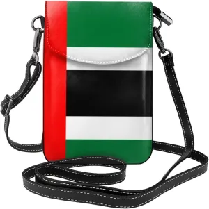 Flag of the United Arab Emirates Roomy Cell Phone Purse Wallet - Versatile Canvas Small Crossbody Purse Bags with Adjustable Leather Strap