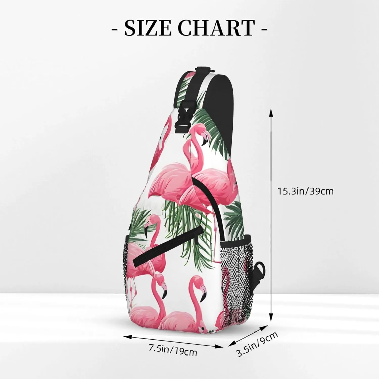 Flamingo Flowers Print Cross Chest Bag Diagonally For Short-Distance Travel And Daily Use