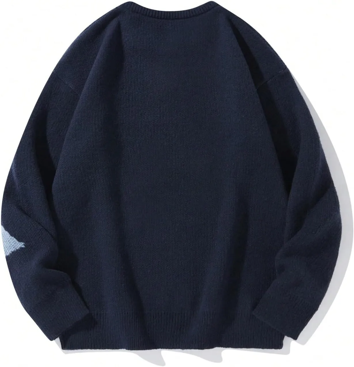 Floerns Men's Letter Print Long Sleeve Knit Wear Crewneck Pullover Sweaters