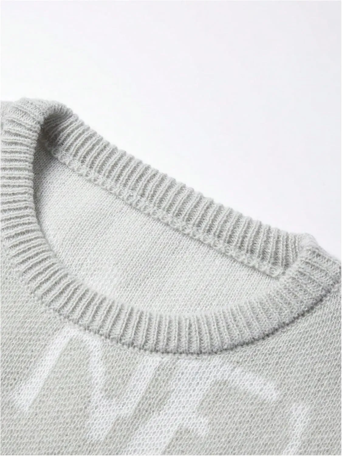 Floerns Men's Letter Print Long Sleeve Knit Wear Crewneck Pullover Sweaters