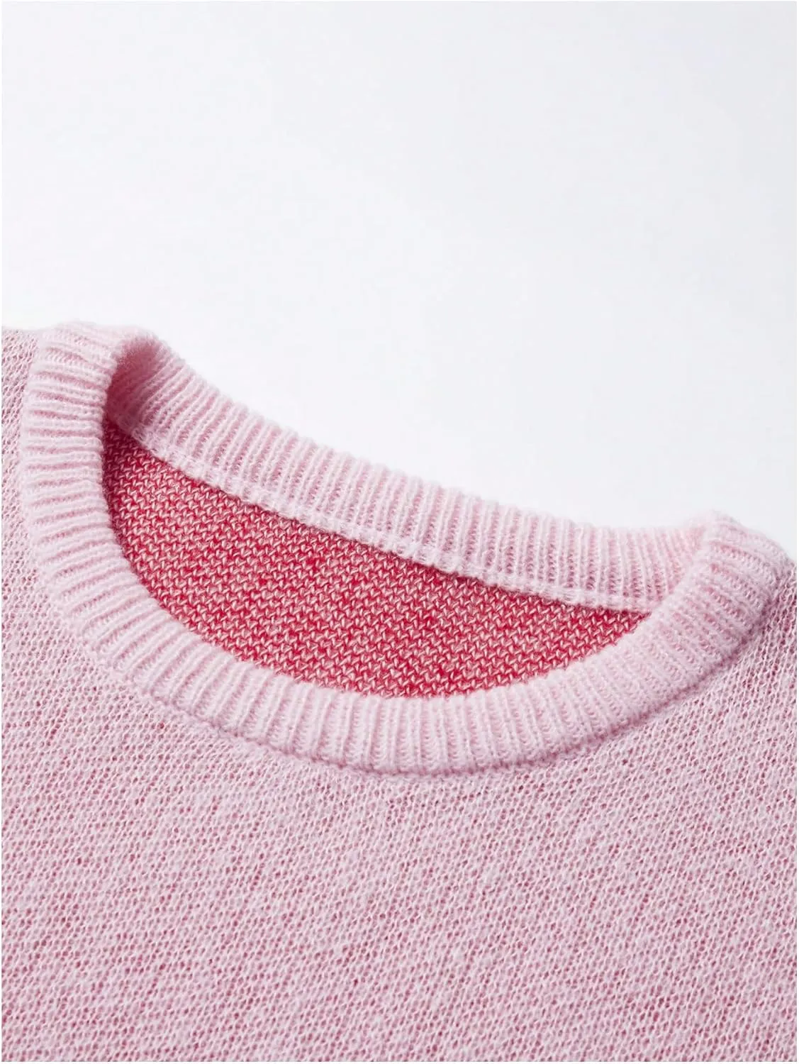 Floerns Men's Letter Print Long Sleeve Knit Wear Crewneck Pullover Sweaters
