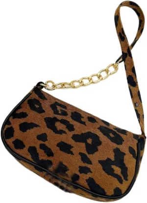 Floerns Women's Cheetah Print Shoulder Handbag Leopard Print 90s Zipper Punky Purse