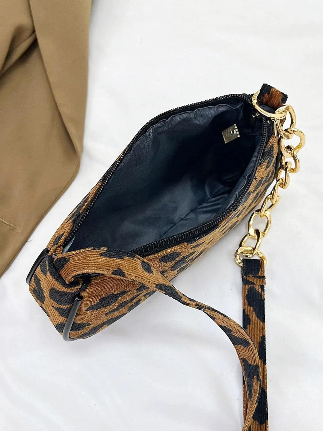 Floerns Women's Cheetah Print Shoulder Handbag Leopard Print 90s Zipper Punky Purse