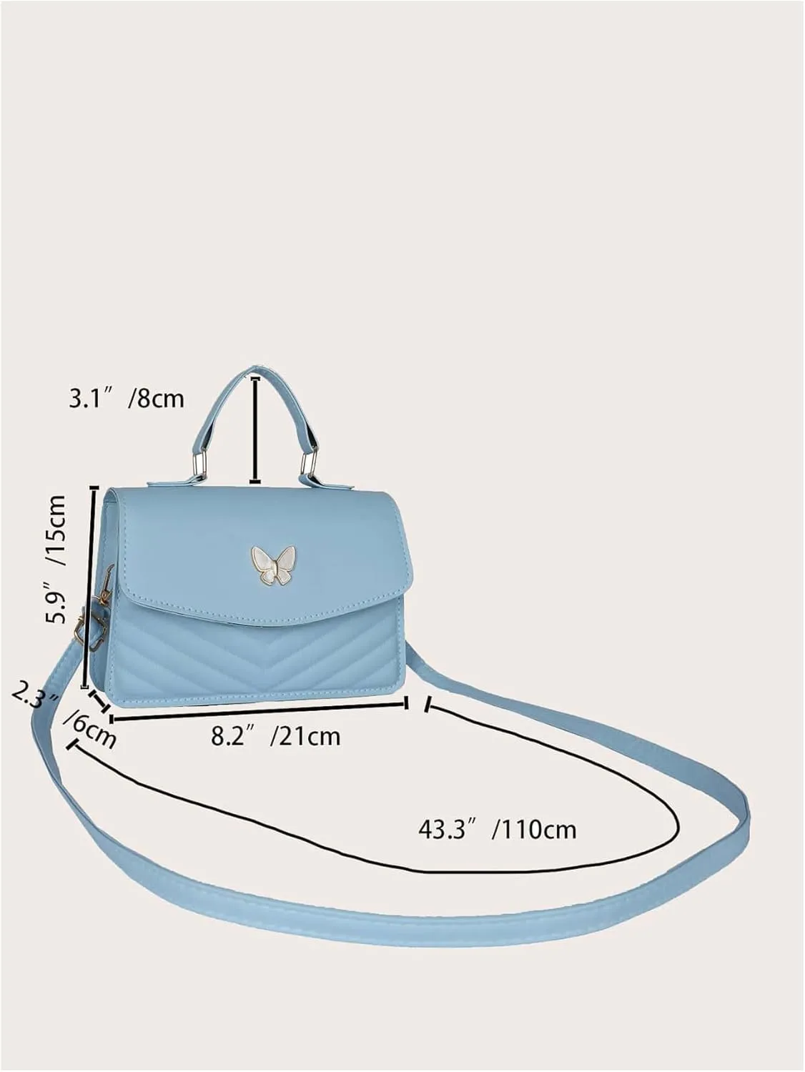 Floerns Women's Small Crossbody Bag Butterfly Leather Cute Clutch Purse Shoulder Bag