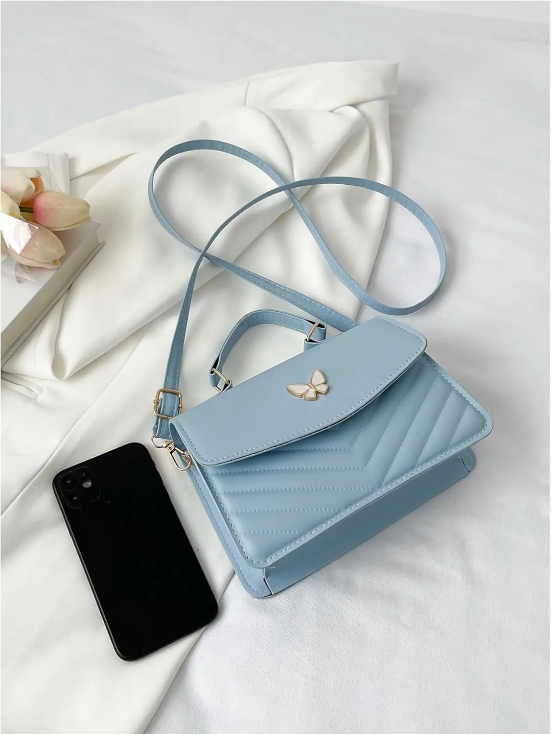 Floerns Women's Small Crossbody Bag Butterfly Leather Cute Clutch Purse Shoulder Bag