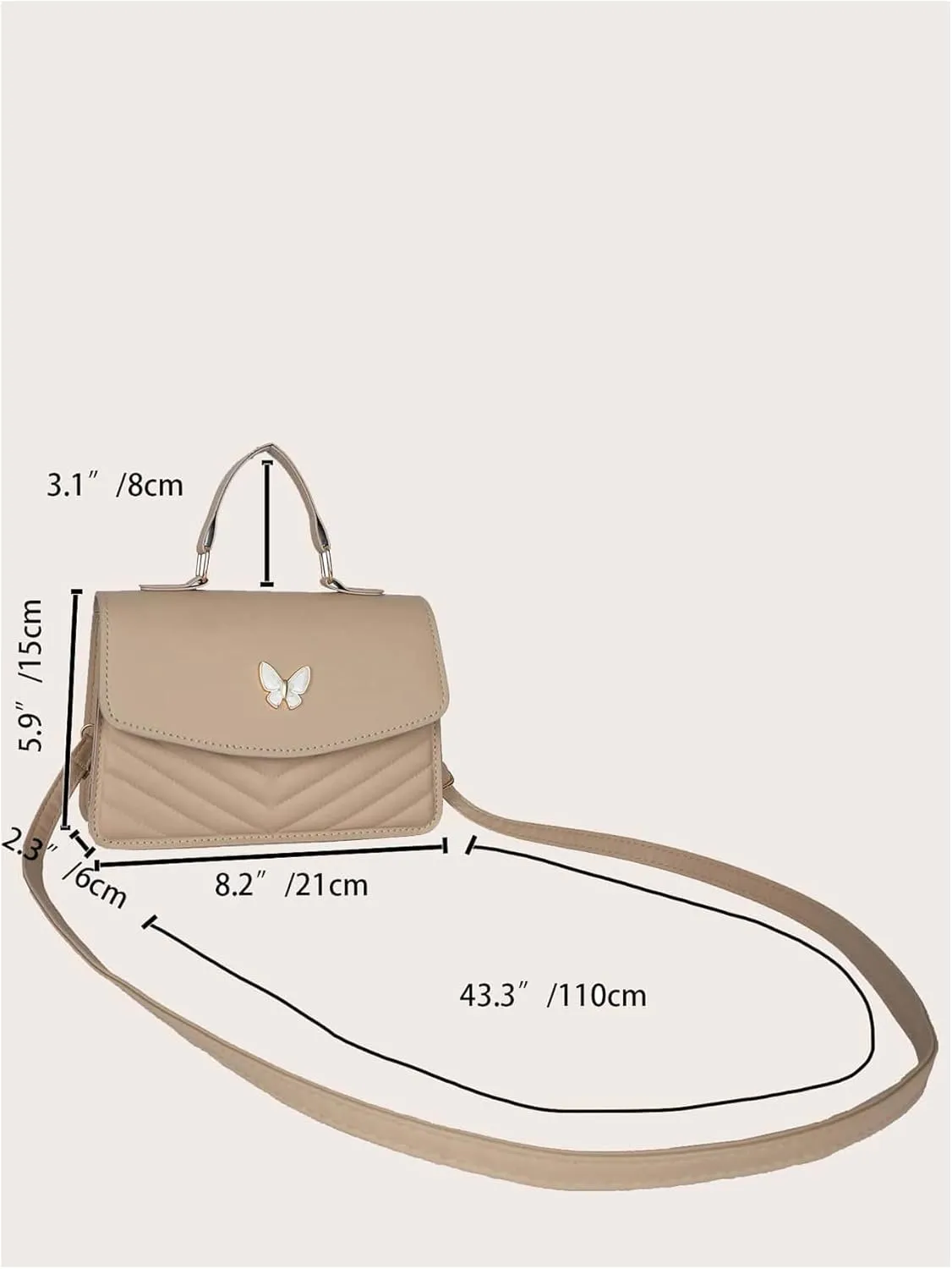 Floerns Women's Small Crossbody Bag Butterfly Leather Cute Clutch Purse Shoulder Bag
