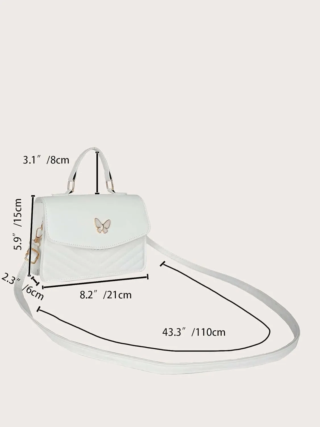 Floerns Women's Small Crossbody Bag Butterfly Leather Cute Clutch Purse Shoulder Bag