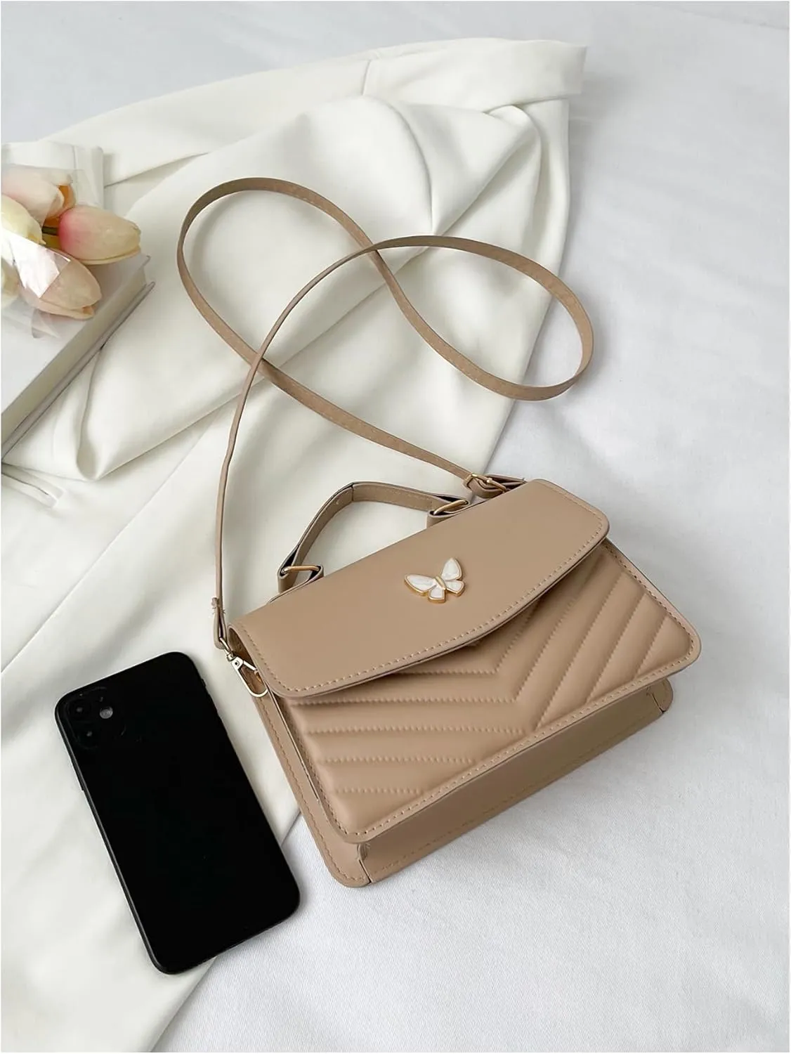 Floerns Women's Small Crossbody Bag Butterfly Leather Cute Clutch Purse Shoulder Bag