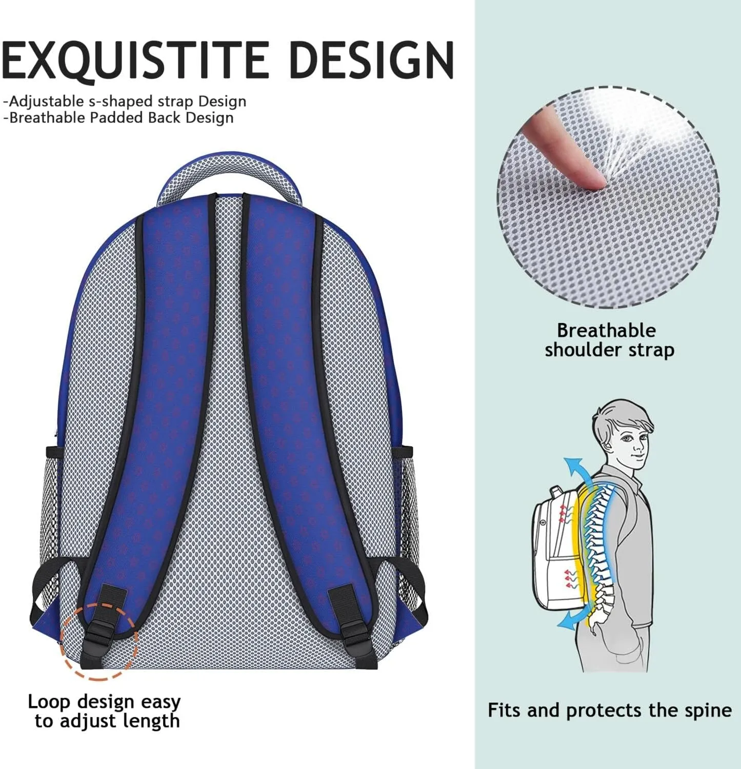Football Backpack for Boys Girls, High Capacity Football Laptop Bag Casual Daypack For Adults Men Fan Gifts