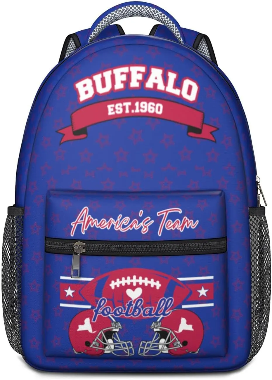 Football Backpack for Boys Girls, High Capacity Football Laptop Bag Casual Daypack For Adults Men Fan Gifts
