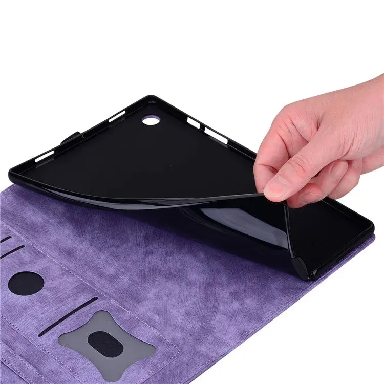 For Amazon Kindle Paperwhite (2024) Case Flip Stand Leather Tablet Cover Cherry Blossom Cat Imprinted