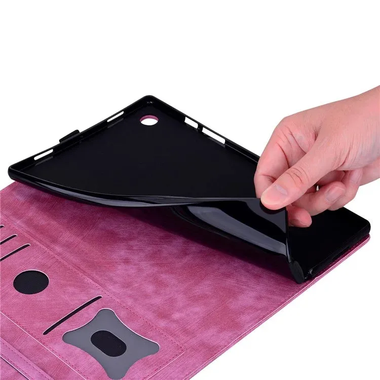 For Amazon Kindle Paperwhite (2024) Case Flip Stand Leather Tablet Cover Cherry Blossom Cat Imprinted