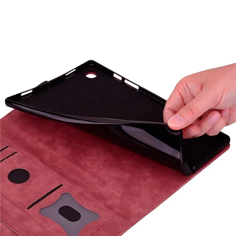 For Amazon Kindle Paperwhite (2024) Case Flip Stand Leather Tablet Cover Cherry Blossom Cat Imprinted