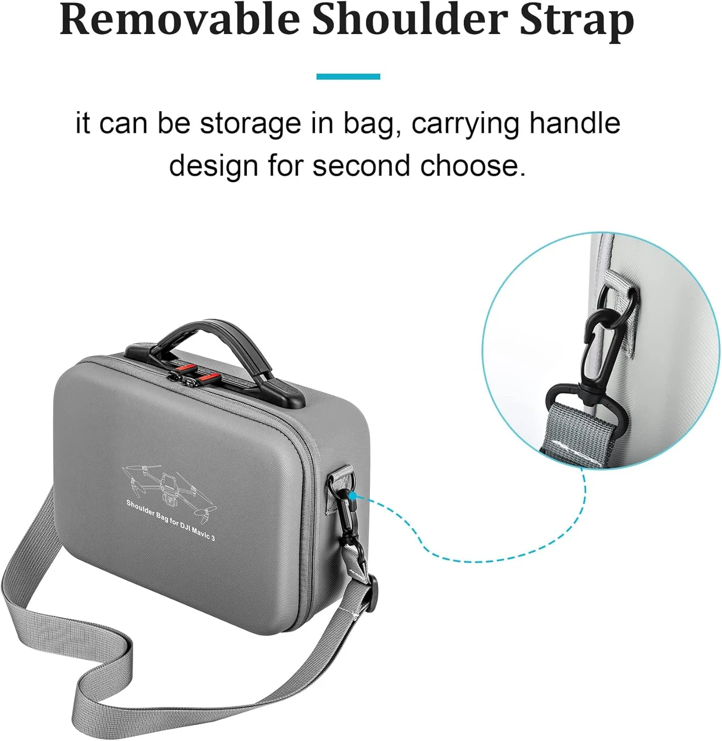 For DJI Mavic 3 / Mavic 3 Classic Drone Portable Storage Bag Travel Bag Handbag DJI Mavic 3 / Mavic 3 Classic Case Accessory Case (1110303)
