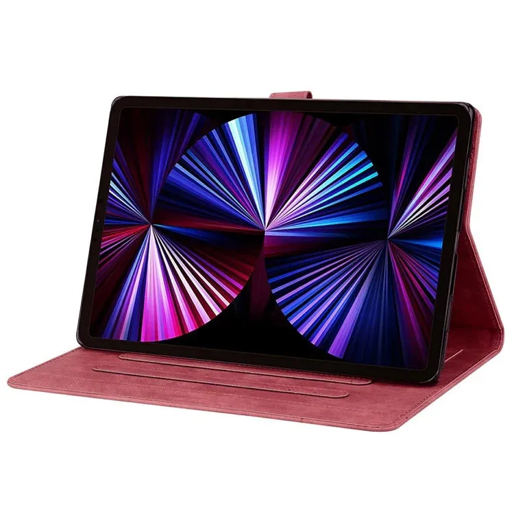 For Honor Pad X8a Case Flip Stand Leather Tablet Cover Cherry Blossom Cat Imprinted