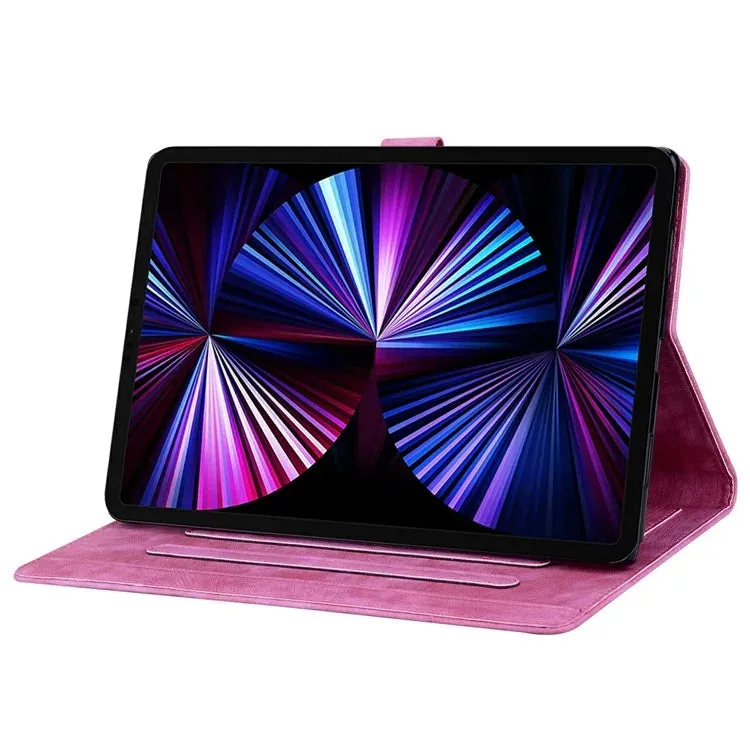For Honor Pad X8a Case Flip Stand Leather Tablet Cover Cherry Blossom Cat Imprinted