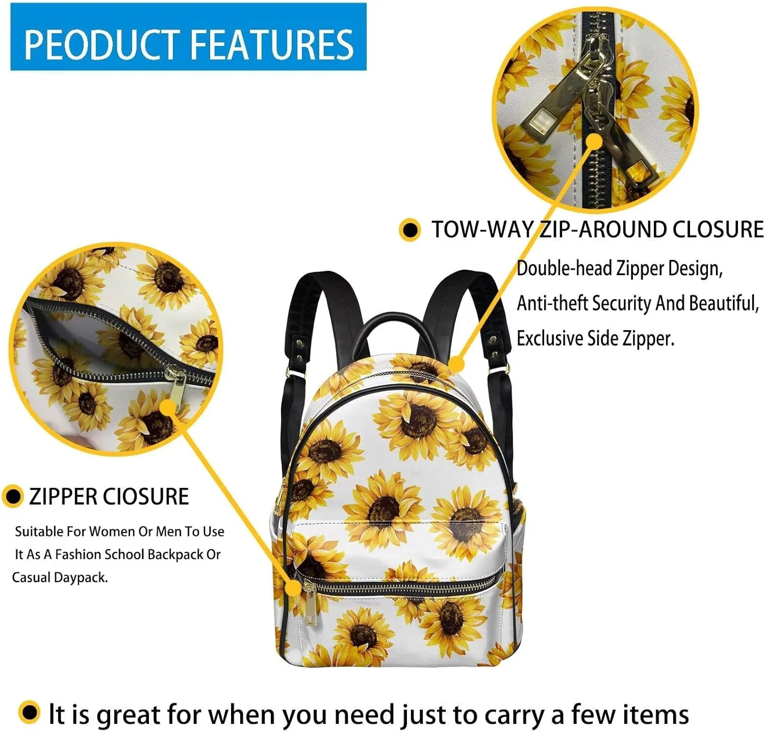 Forchrinse 2Pieces Cute Cat Butterfly Womens Fashion Backpack,Animal Print Leather Backpack Purse and Trifold Wallet Anti Theft Travel Rucksack