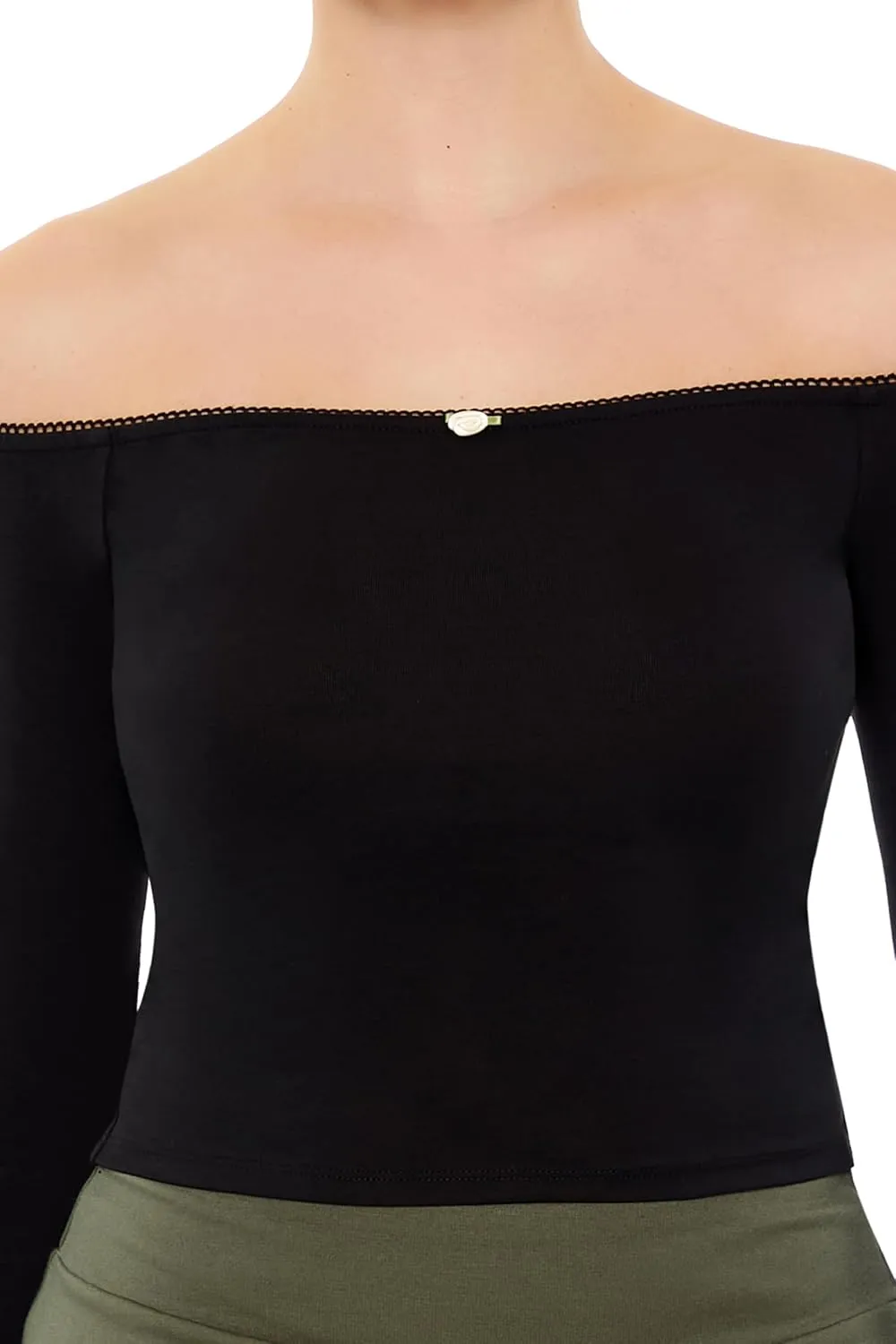 Forever 21 Women's Rosette Off-The-Shoulder Top