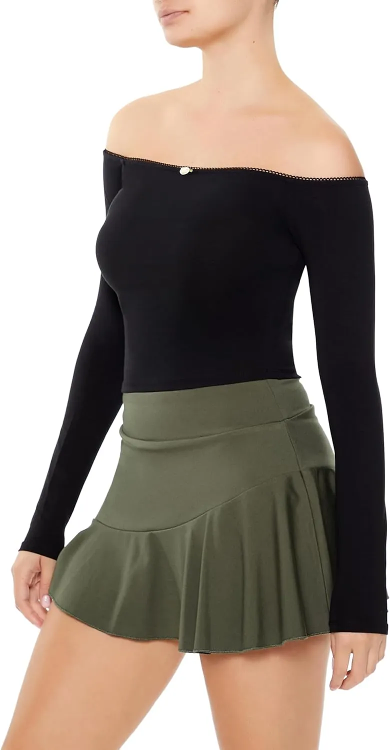 Forever 21 Women's Rosette Off-The-Shoulder Top