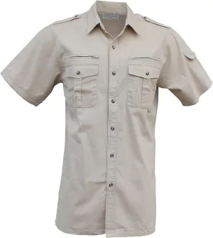 Foxfire Thunder River Gear Short Sleeve Cotton Travel Safari Passport Shirt