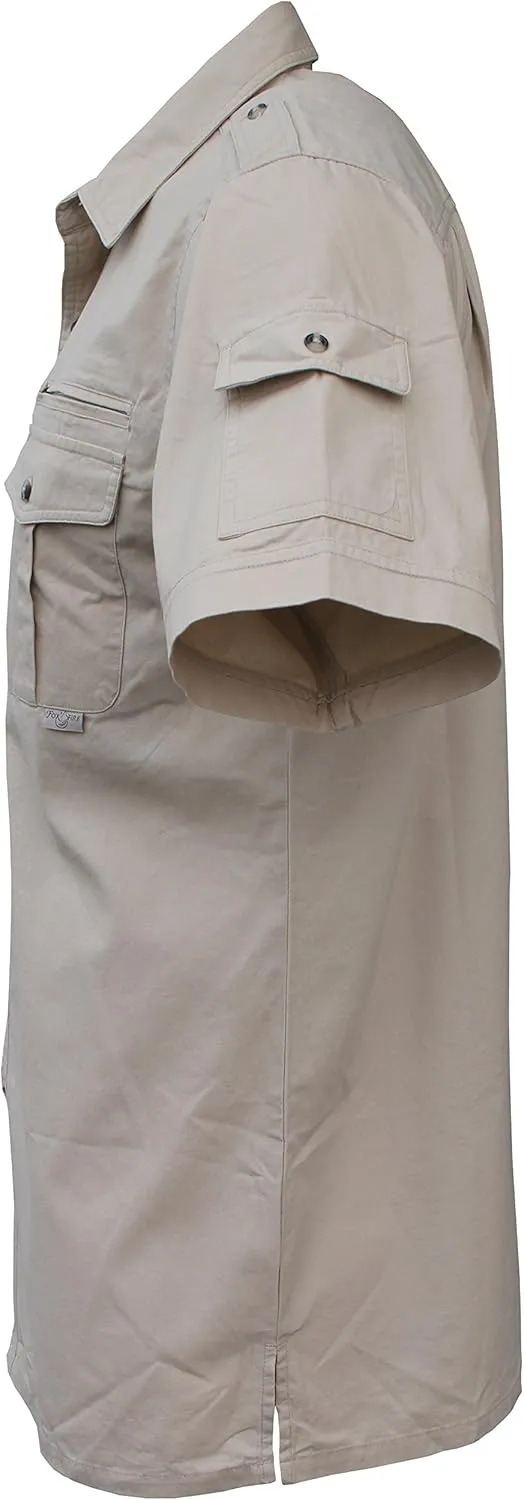 Foxfire Thunder River Gear Short Sleeve Cotton Travel Safari Passport Shirt