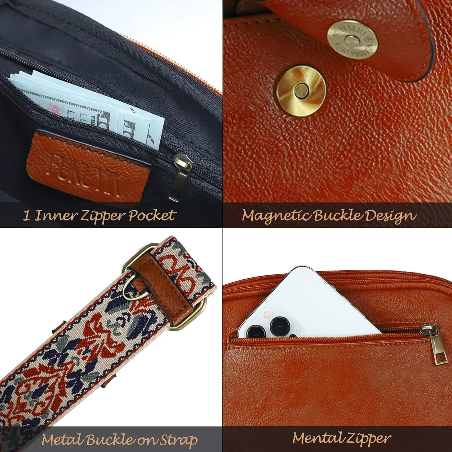 FUKUYIN Small Crossbody Bags for Women Vegan Leather Shoulder Purses Women's Crossbody Handbags