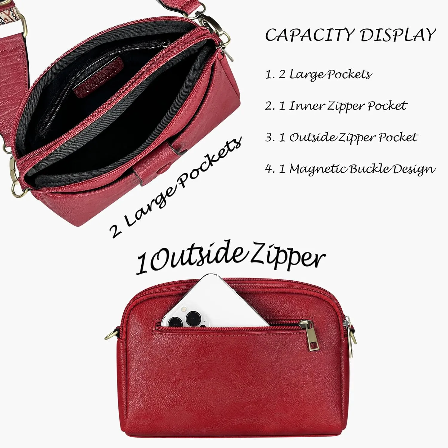 FUKUYIN Small Crossbody Bags for Women Vegan Leather Shoulder Purses Women's Crossbody Handbags