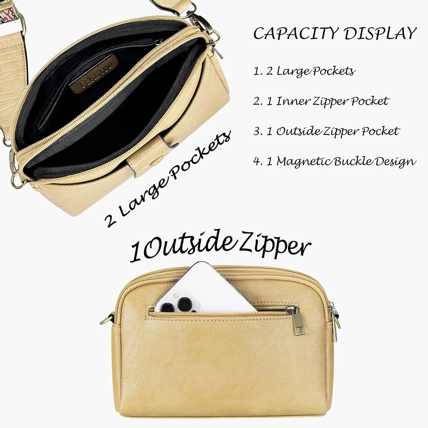 FUKUYIN Small Crossbody Bags for Women Vegan Leather Shoulder Purses Women's Crossbody Handbags