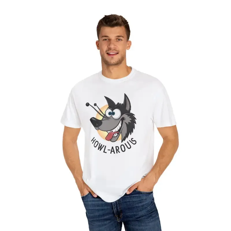 Funny Howlarious Wolf Cotton Tee Trendy Fashion