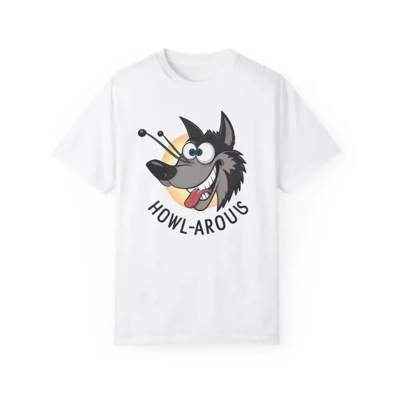 Funny Howlarious Wolf Cotton Tee Trendy Fashion