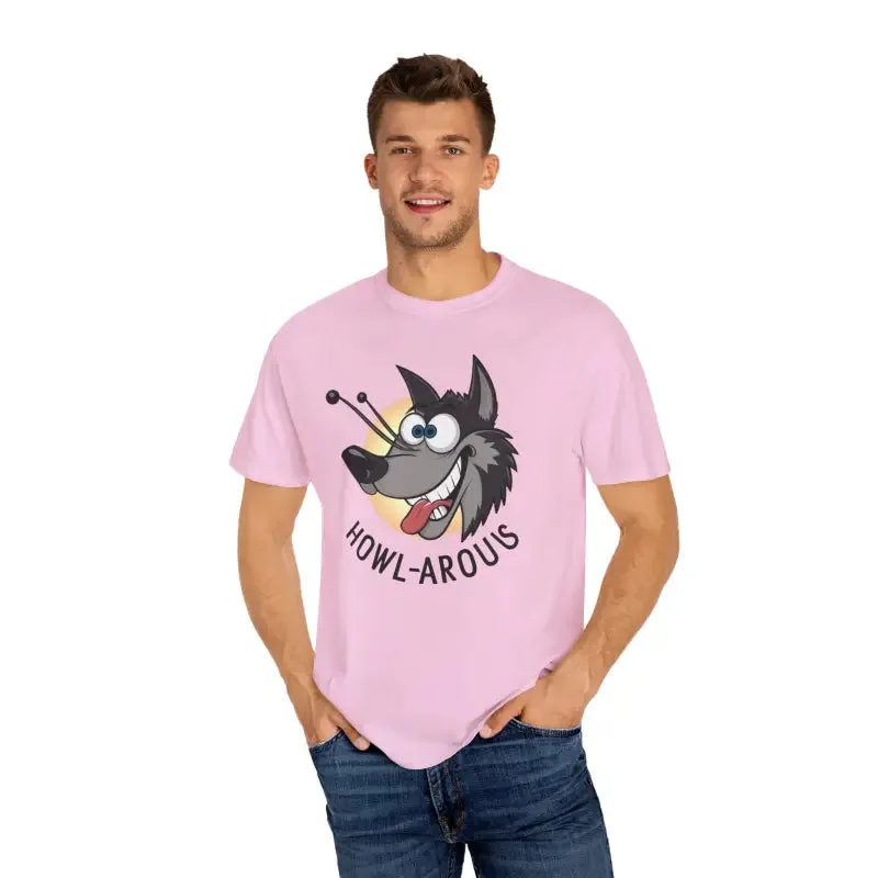 Funny Howlarious Wolf Cotton Tee Trendy Fashion