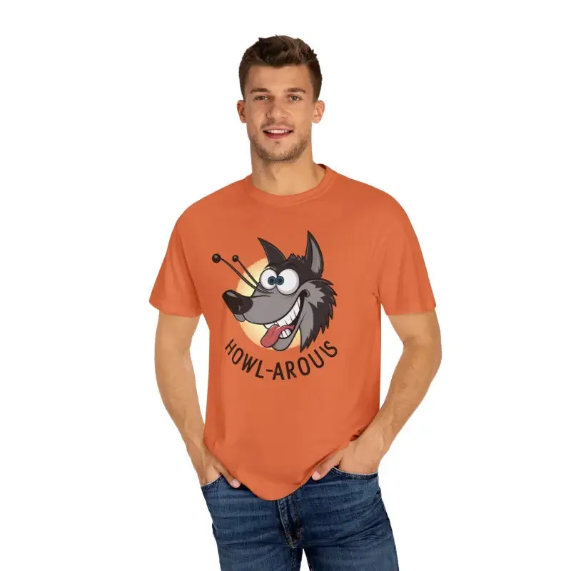 Funny Howlarious Wolf Cotton Tee Trendy Fashion