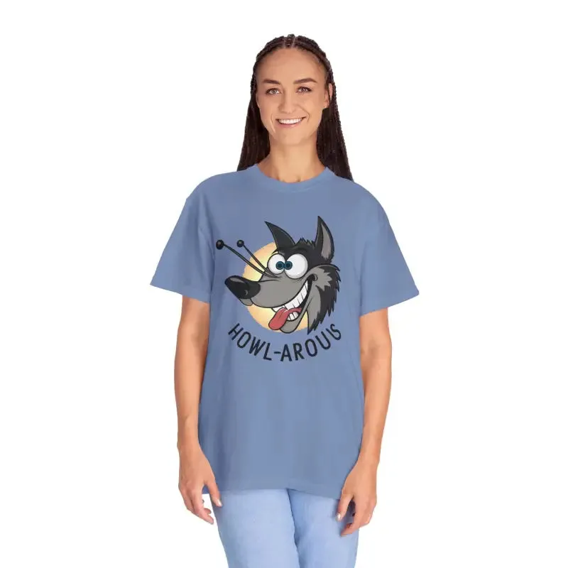 Funny Howlarious Wolf Cotton Tee Trendy Fashion
