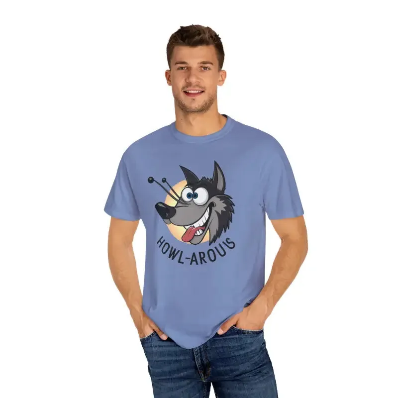 Funny Howlarious Wolf Cotton Tee Trendy Fashion