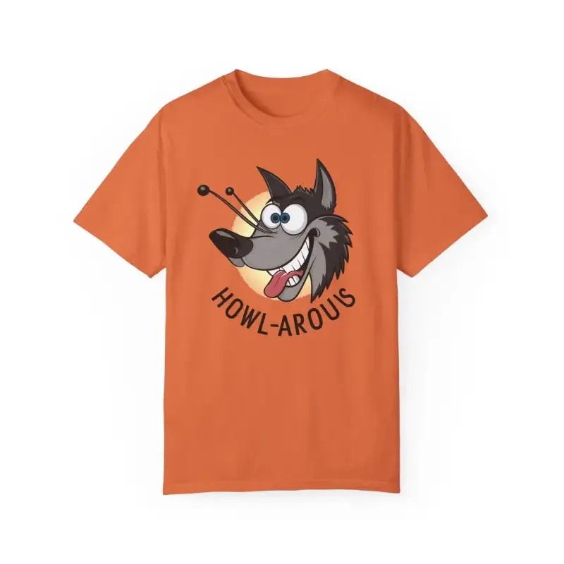 Funny Howlarious Wolf Cotton Tee Trendy Fashion