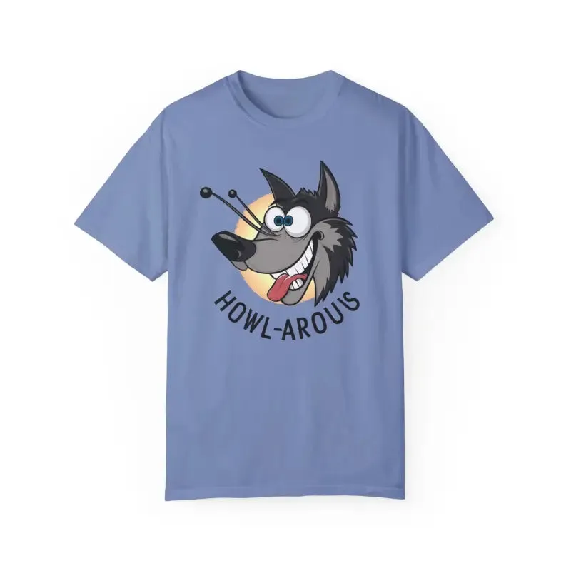 Funny Howlarious Wolf Cotton Tee Trendy Fashion