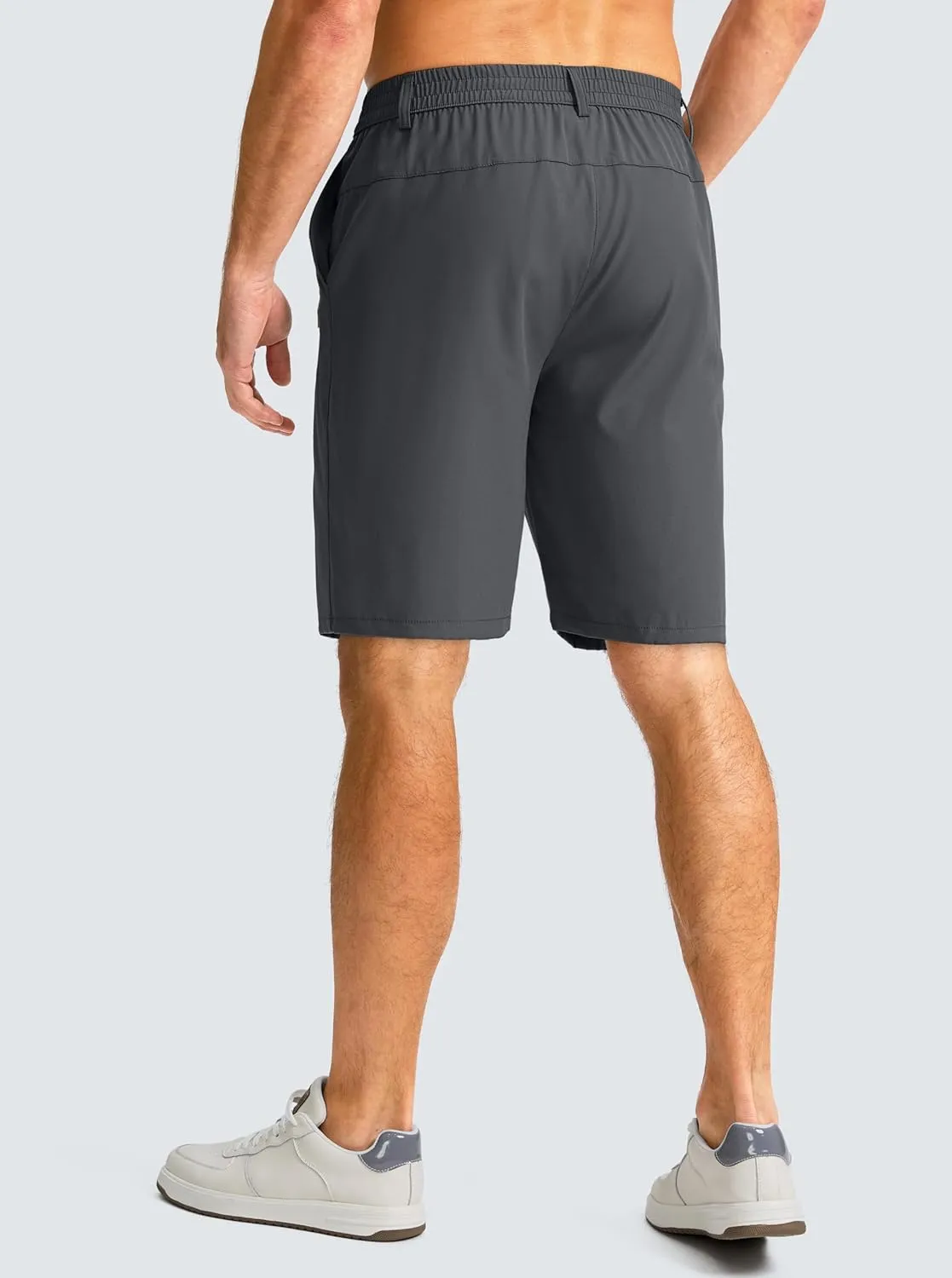 G Gradual Men's Casual Shorts 9" Lightweight Golf Shorts for Men Stretch with 3 Pockets Quick Dry Breathable Work Shorts