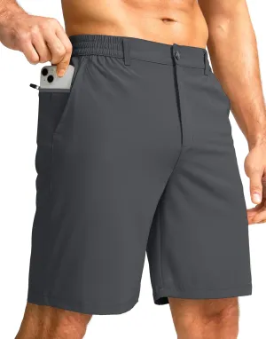 G Gradual Men's Casual Shorts 9" Lightweight Golf Shorts for Men Stretch with 3 Pockets Quick Dry Breathable Work Shorts