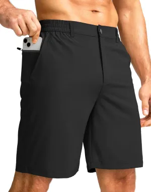 G Gradual Men's Casual Shorts 9" Lightweight Golf Shorts for Men Stretch with 3 Pockets Quick Dry Breathable Work Shorts