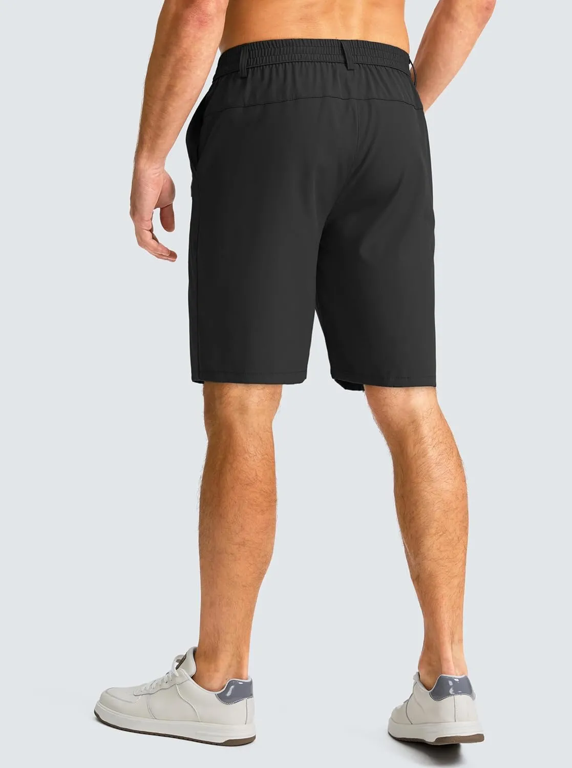 G Gradual Men's Casual Shorts 9" Lightweight Golf Shorts for Men Stretch with 3 Pockets Quick Dry Breathable Work Shorts