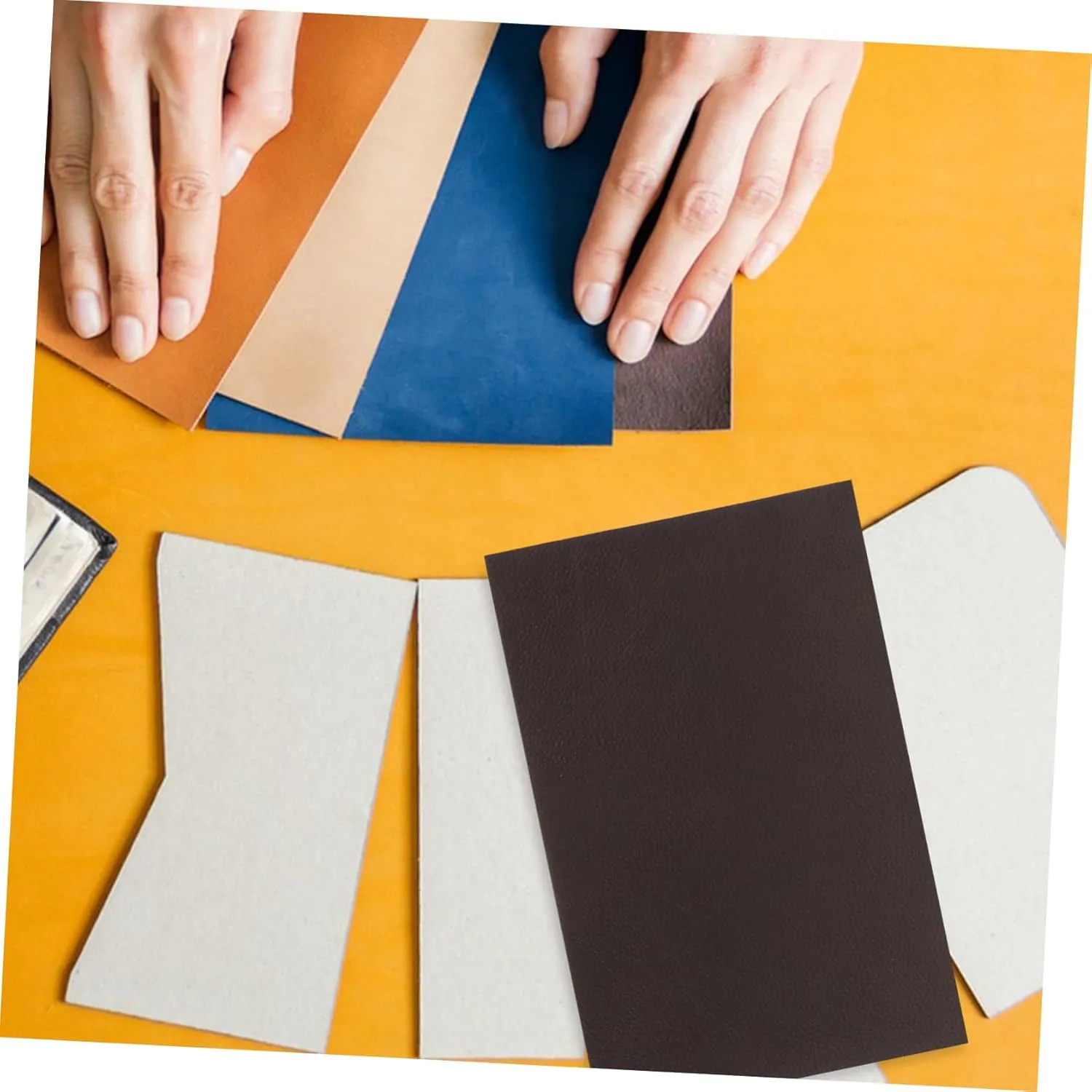 Gadpiparty 3sets 2pcs Craft Leather for DIY Sofa Repair Genuine Leather Fabrics Multi Use for Handbags Accessories and Furniture Restoration 2pcs*3