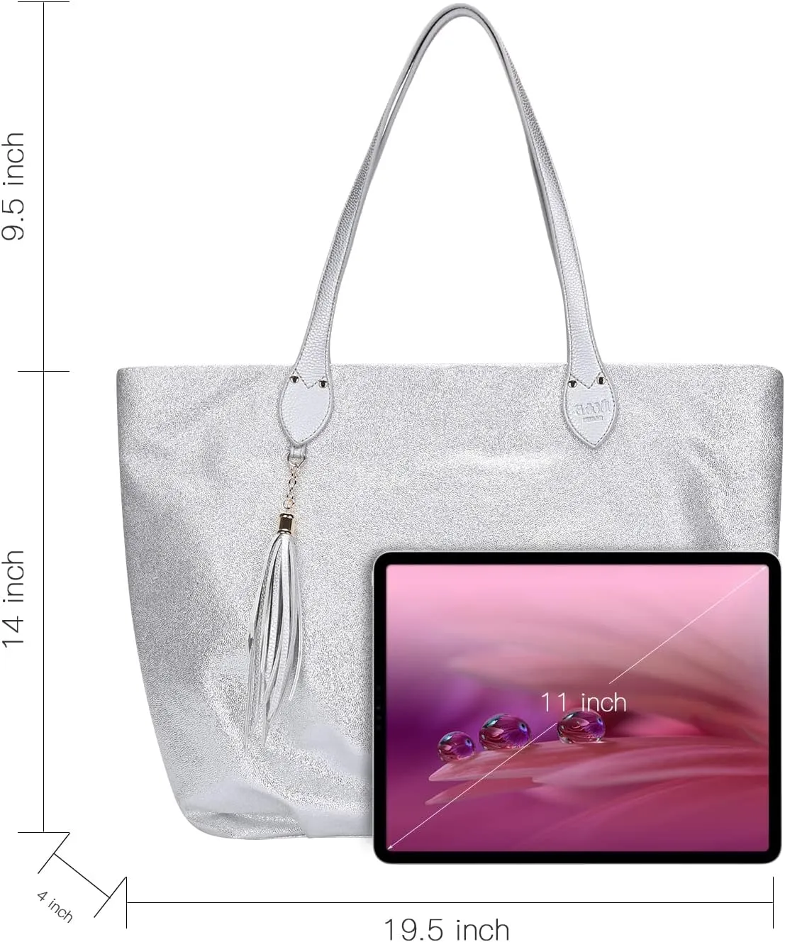 GAYI URBAN Glitter Tote Bag for Women, Tinsel Sparkle Tote Handbag, Large Sequin Hobo Shoulder Purse