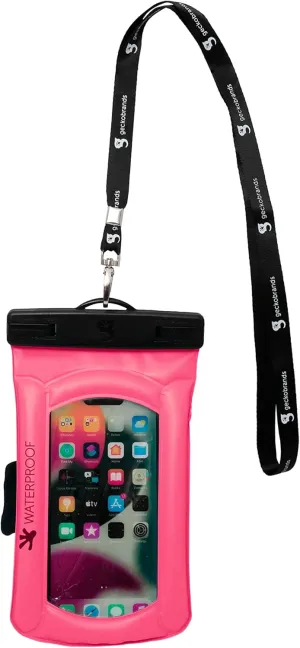 geckobrands Float Phone Dry Bag with Arm Band - Floating Watertight Dry Bag Phone Pouch, Fits Most iPhone and Samsung Galaxy Models Pink