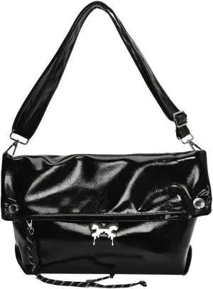 Gentle Butterfly Pleated Shoulder Bag for Women Soft PU Leather Cross Body Bag Work Outdoor Travel Tote Bag 2025