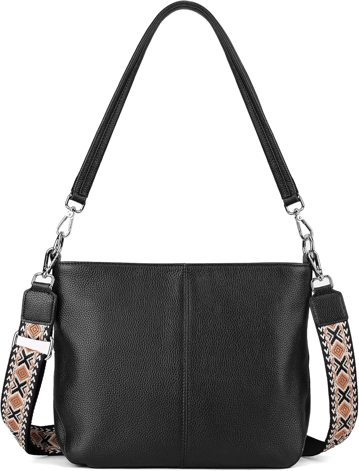 Genuine Leather Purse for Women, Women's Handbags Hobo Bag, Soft Leather Crossbody with Adjustable Wide Strap